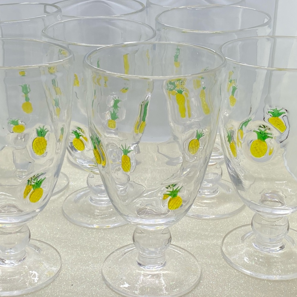 Anthropologie Penelope Pineapple 8 Goblet set